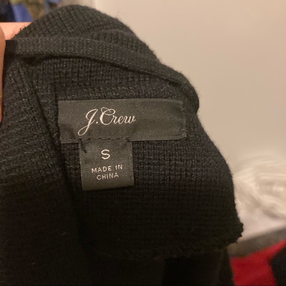 J. Crew Black Midi Sweater Cardigan Coat M - Picture 5 of 5